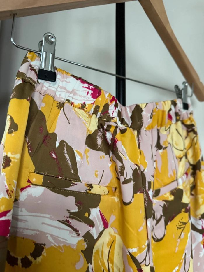 Pantalon fluide jaune satin 34 Vila - photo numéro 5