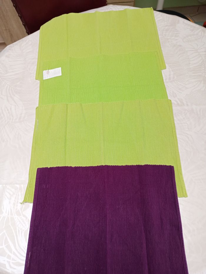 Sets de table coton côtelé - photo numéro 4