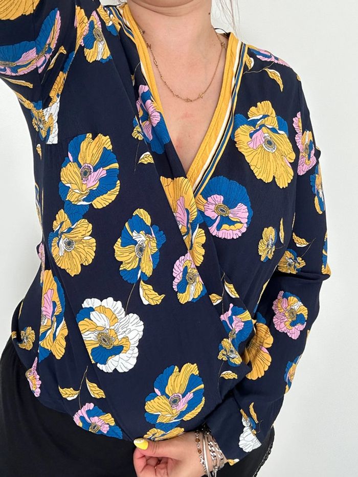 Blouse Camaïeu à fleurs T42 - photo numéro 3