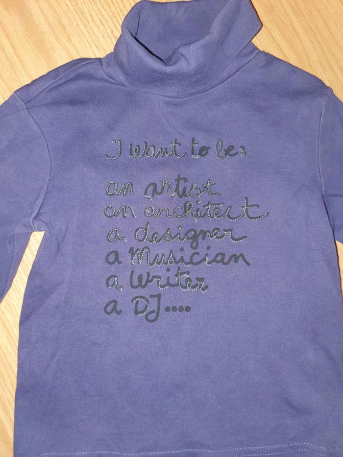 sous pull violine 5 ans okaidi - photo numéro 2