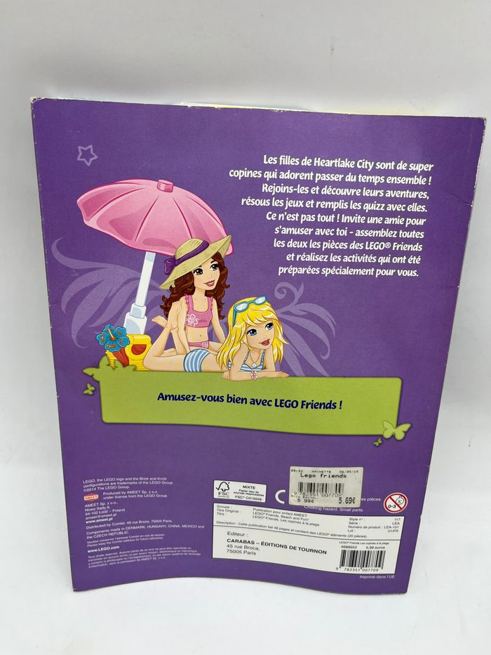 livre d’activité Magazine Lego Friends Les copines à la plage avec sa construction Neuf ! - photo numéro 5