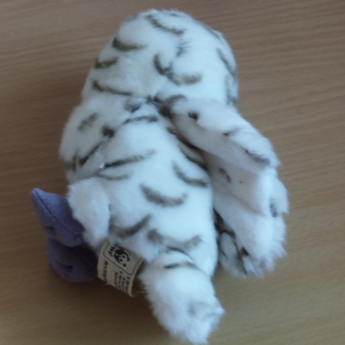 Peluche chouette blanche et grise Mimex Neuve - photo numéro 6