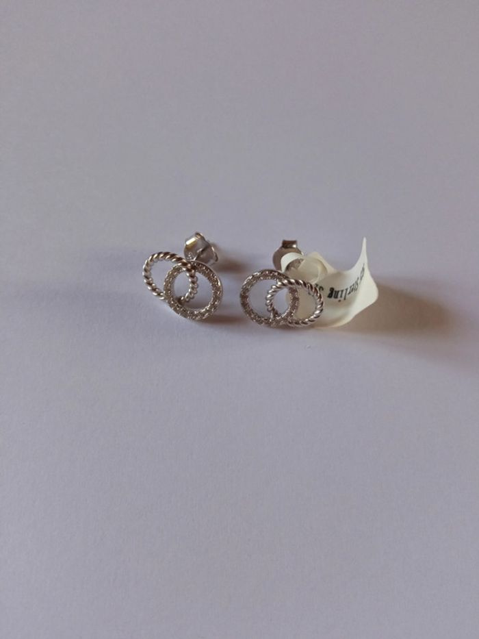Boucles d'oreilles "anneaux entrelacés"