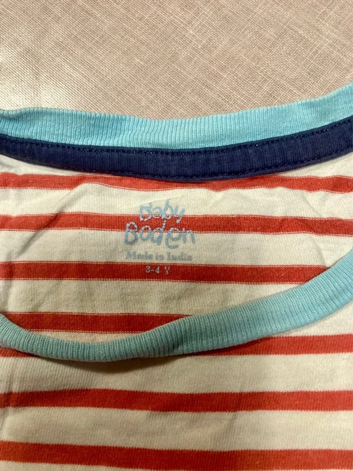 T-shirt rayé Baby Boden avion 3/4 ans - photo numéro 2