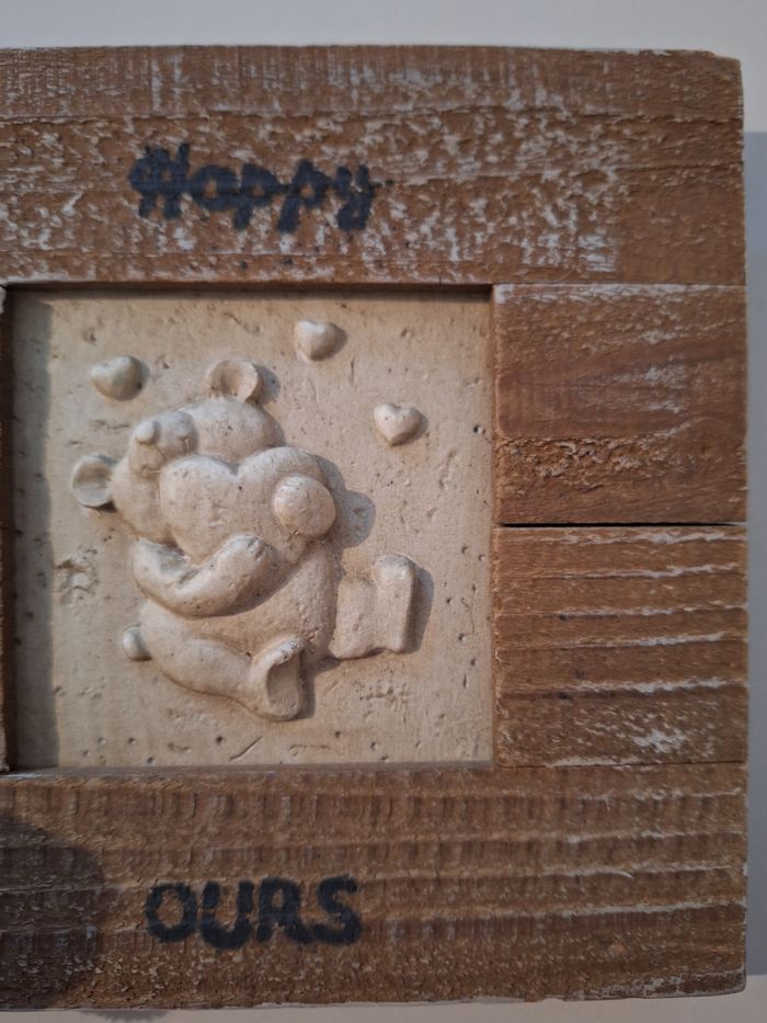 Superbe cadre en bois pour chambre d'enfant avec thermomètre - photo numéro 4