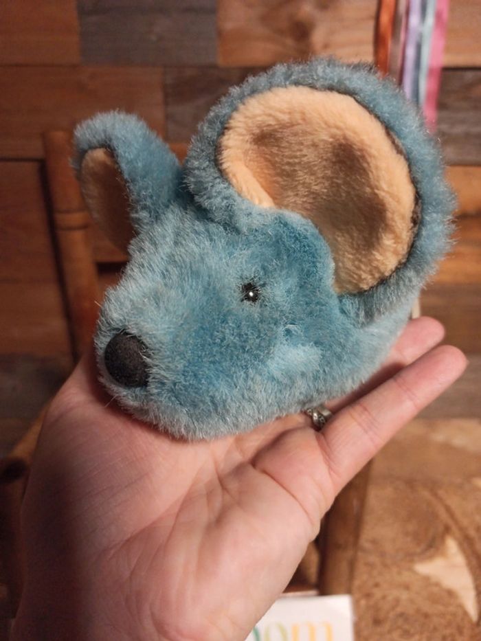 peluche souris bleue bauer tbe vintage - photo numéro 7