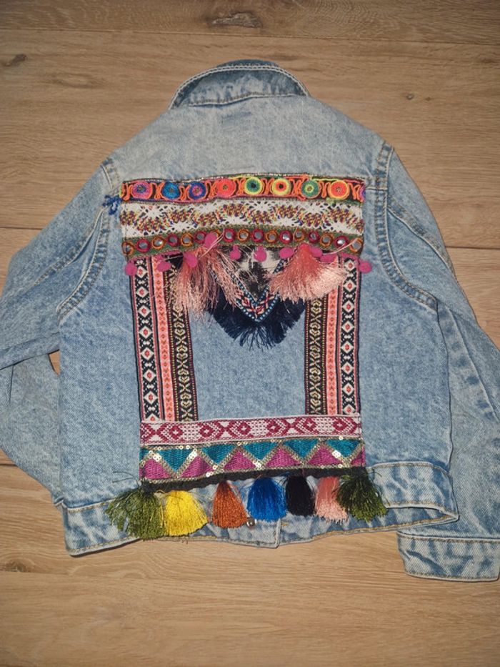 Jolie veste en jean fille 4-5 ans - photo numéro 2