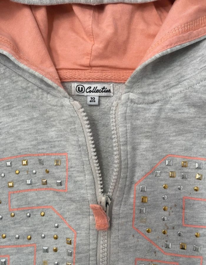 Gilet fille zippé 10 ans - photo numéro 2