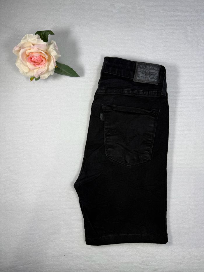 Short Levi's noir taille W29L30 – 721 High Rise Skinny filiforme Taille haute