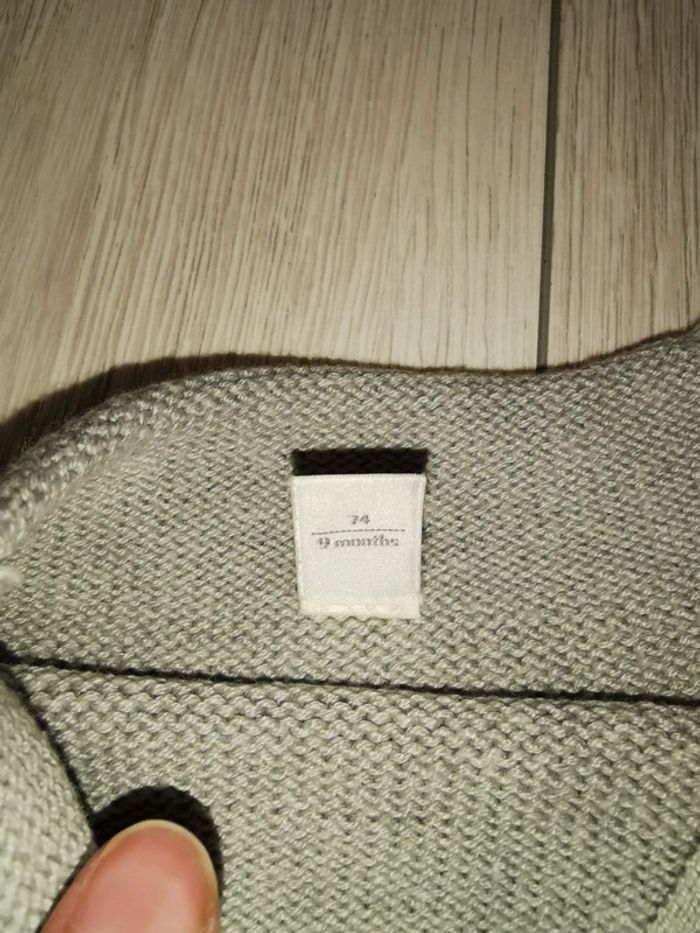 Pull ESPRIT fille 9 mois gris et rose - photo numéro 5