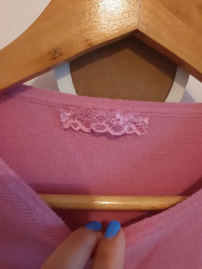 Pull franges rose vintage - photo numéro 5