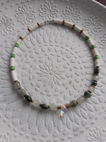 Collier pierres naturelles et heishi