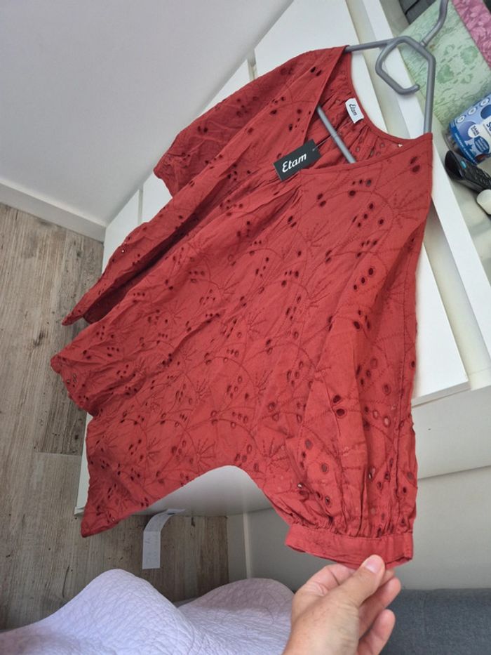 Robe de plage Etam M brique neuve - photo numéro 5