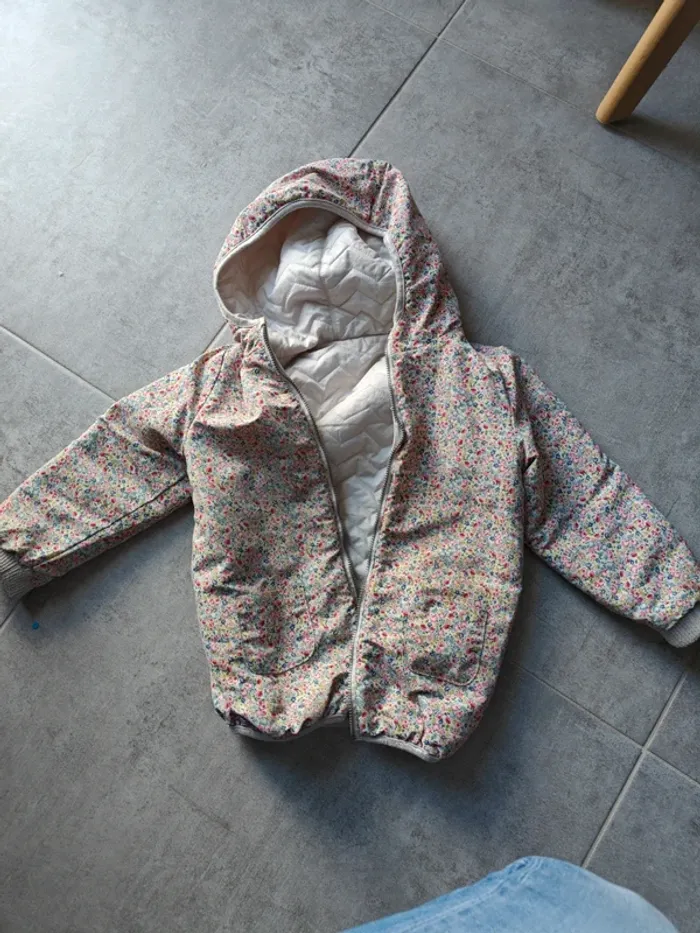 Doudoune réversible liberty et beige