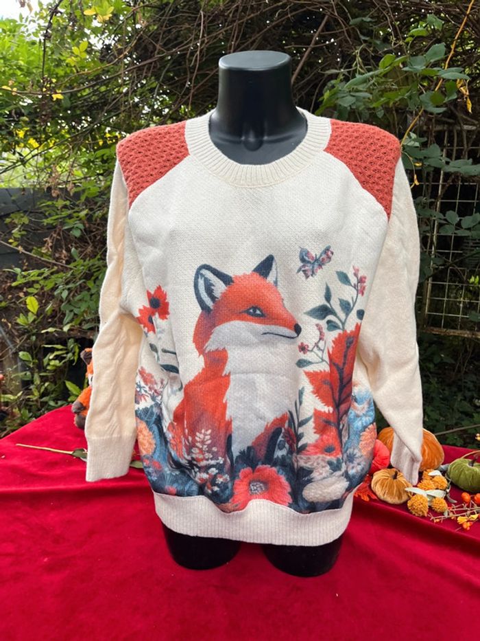Pull renard automnal - Taille XL