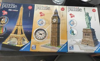 Lot 3 puzzles 3D