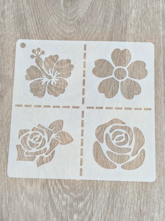 Pochoir fleurs - photo numéro 3