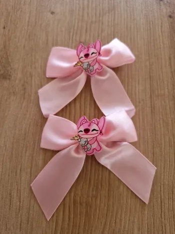 Lot 2 barrettes rose – personnage Stitch Neuve