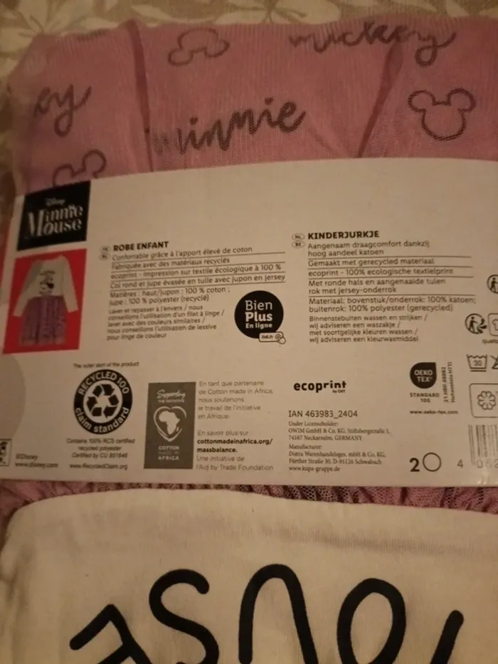 Robe fille minnie mousse Disney taille 6 8 ans - photo numéro 3