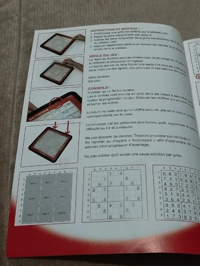 Plateau de Sudoku en plastique niveau 1 à 4 - photo numéro 5
