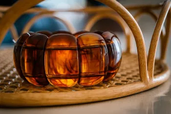 🌟 Bracelet Biba - Résine effet ambre 🌟