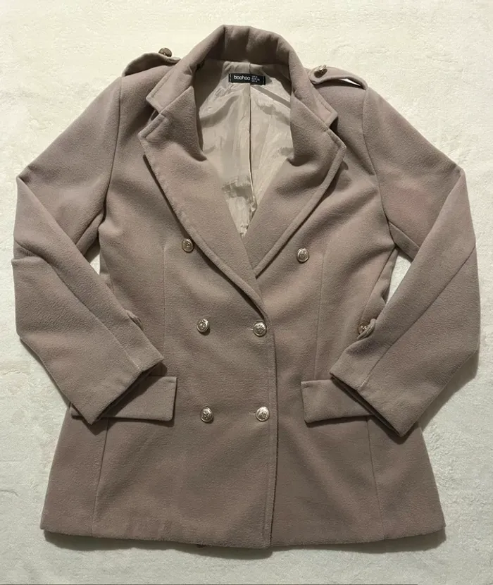 Manteau blazer crème – Boohoo – Taille S