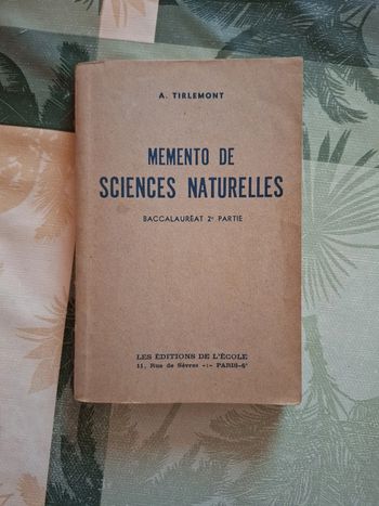Mémento de sciences naturelles. Baccalauréat 2 e partie