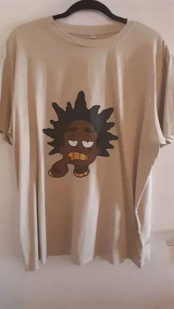T-shirt beige,imprimé personnage, taille 3XL pour homme ou femme