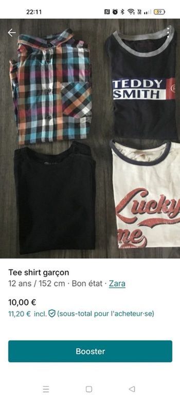 Lot Tee shirt garçon 12 ans