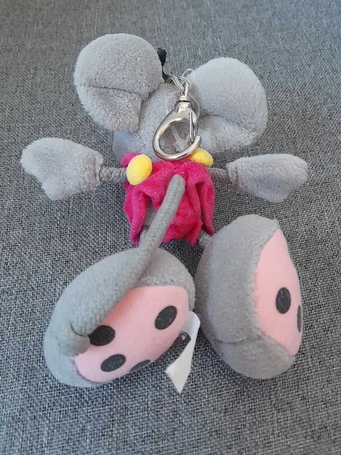 Peluche / doudou Diddl porte clés souris grise - photo numéro 9