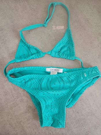 Maillot de bain 2 pièces bleu turquoise – Okaïdi – 2 ans (86 cm)
