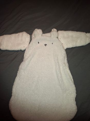 Gigoteuse hiver nounours blanc