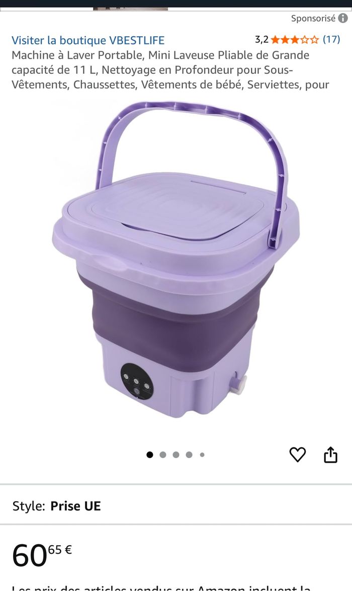 Machine à laver portable , compact  avec essorage 10L neuf 🌸🌺 - photo numéro 4