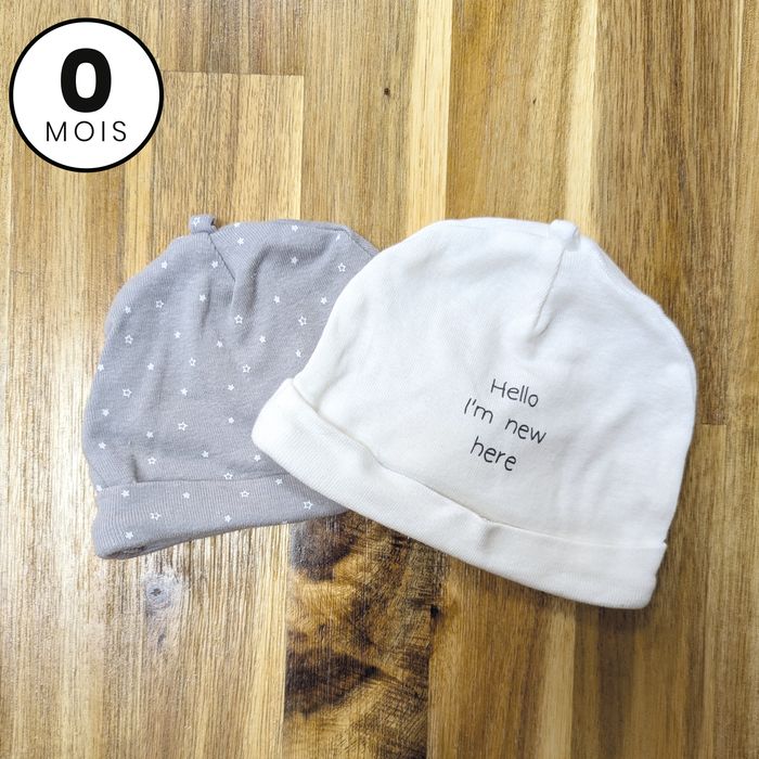 Lot 2 Bonnets naissance
