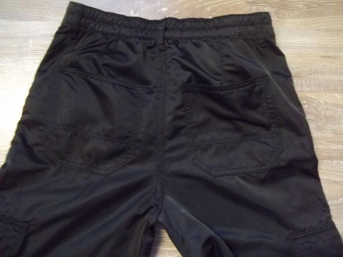 Pantalon (4) cargo satiné noir - photo numéro 6