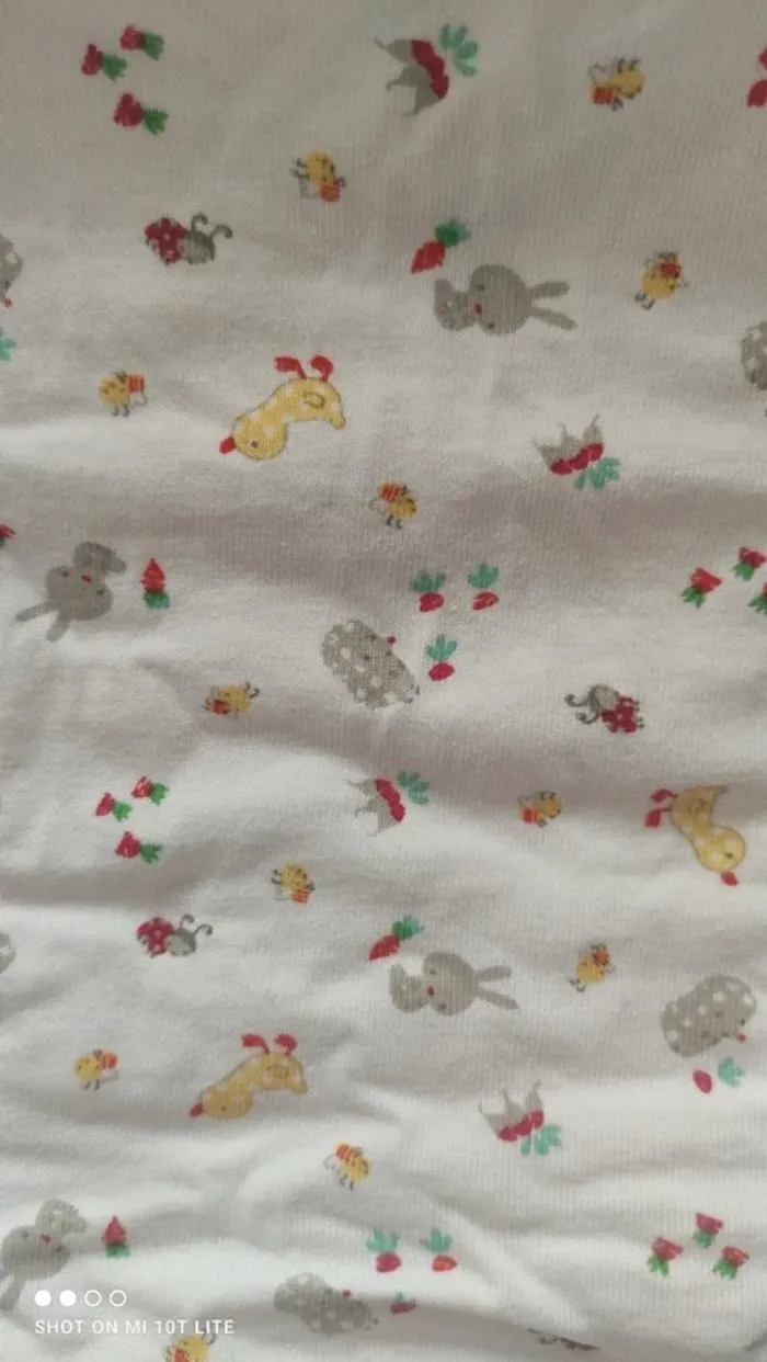 Gigoteuse blanche motifs canard et lapin natalys - photo numéro 5