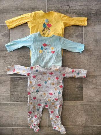 Lot 3 pyjamas été fille 3mois