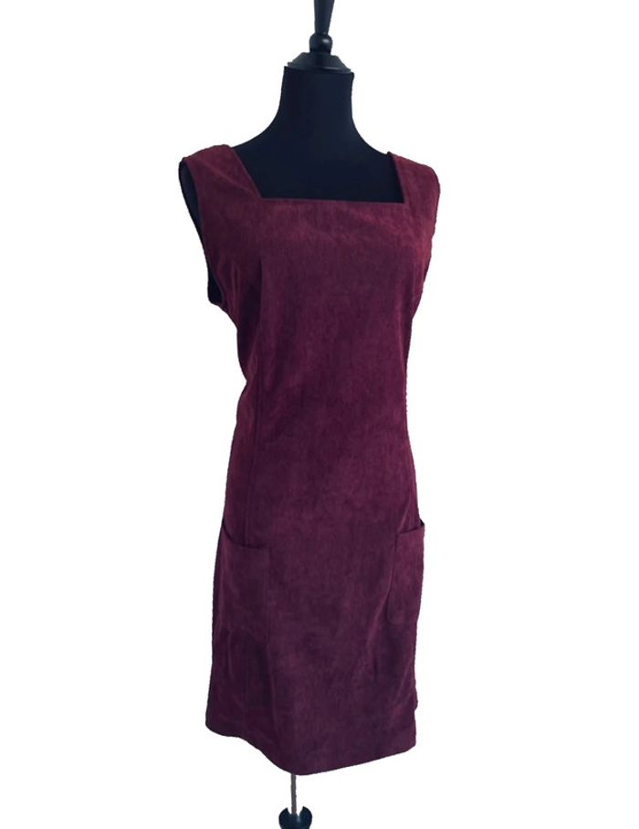 👍 Robe femme. Velours bordeaux. Neuve. Taille 42 XL. - photo numéro 2