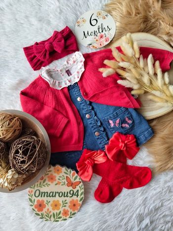 Ensemble complet 5 pièces sergent major fille 6 mois 🎀