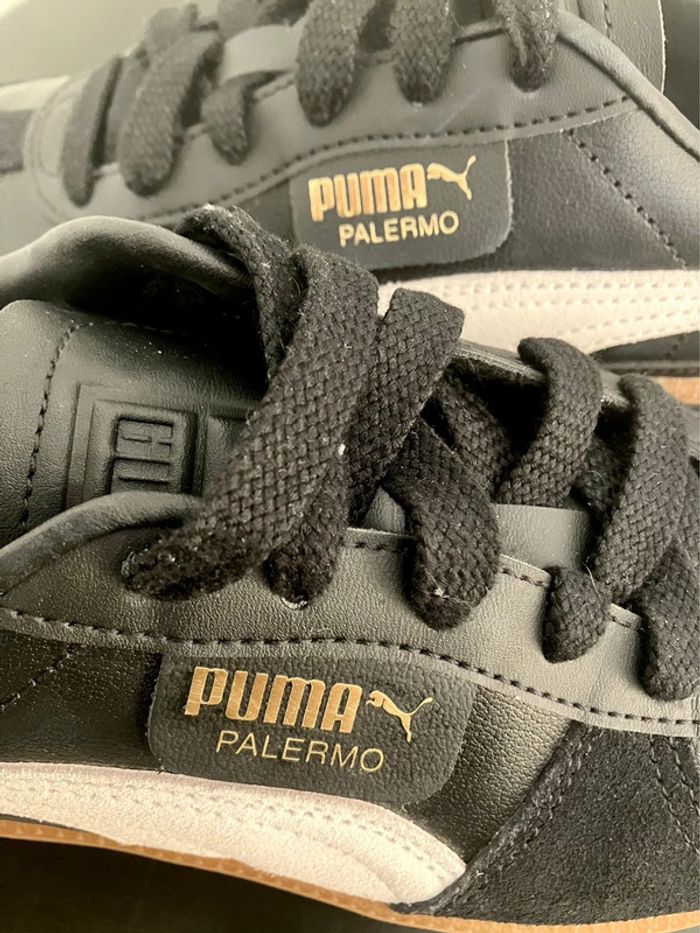 Puma Palermo Premium Laether Trainers Black / Warm White - photo numéro 7