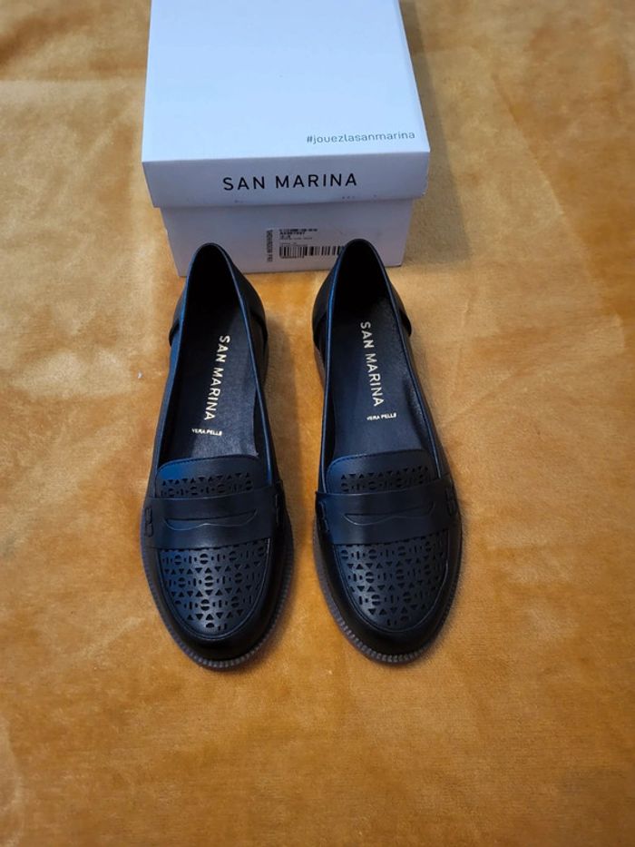 Chaussures noir en cuir