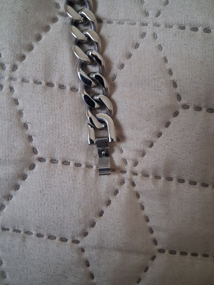 Élégant bracelet menotte homme acier inoxydable - photo numéro 8