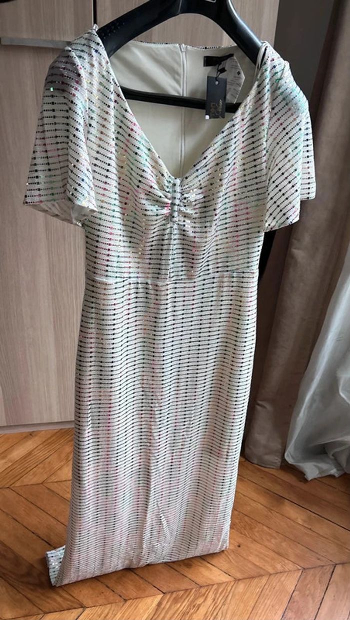 Neuf: sublime robe blanche ultra élégante, taille 40/42/44 - photo numéro 3