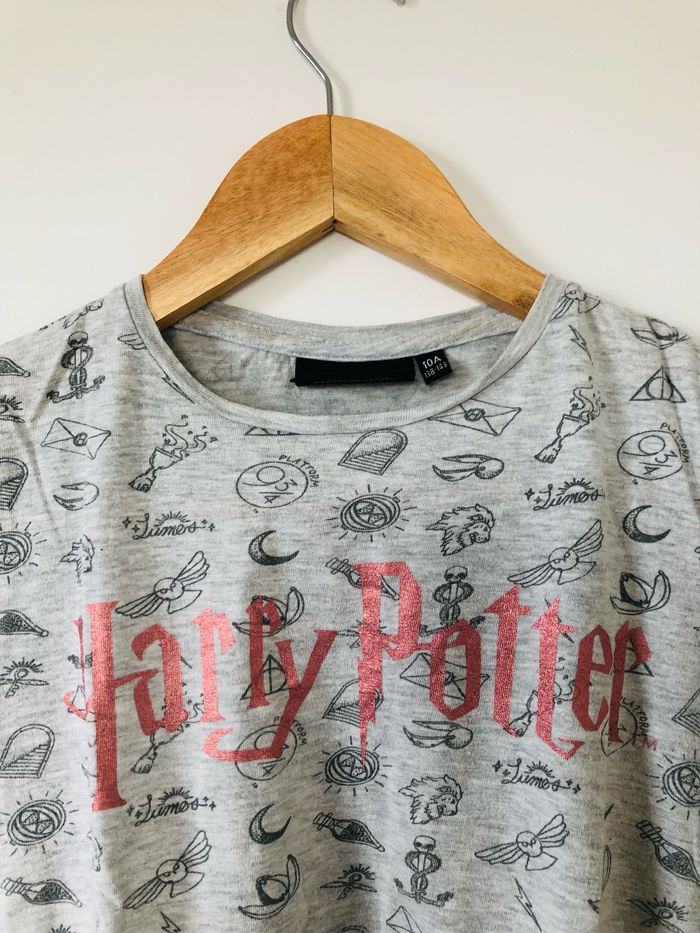 Tee shirt Harry Potter fille 10 ans gris - photo numéro 2