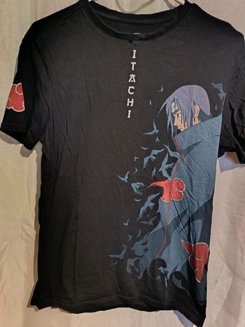 tee shirt noir imprimé de Naruto XS réf 12 D19