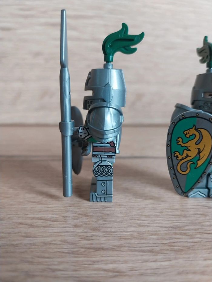 Figurines type lego 2 soldats chevaliers Dragons - photo numéro 4