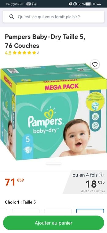 Couche pampers T4