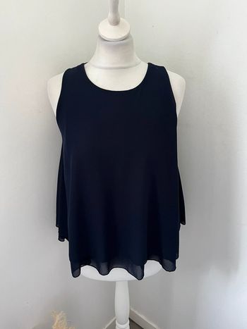 Blouse débardeur marine Made in Italy S