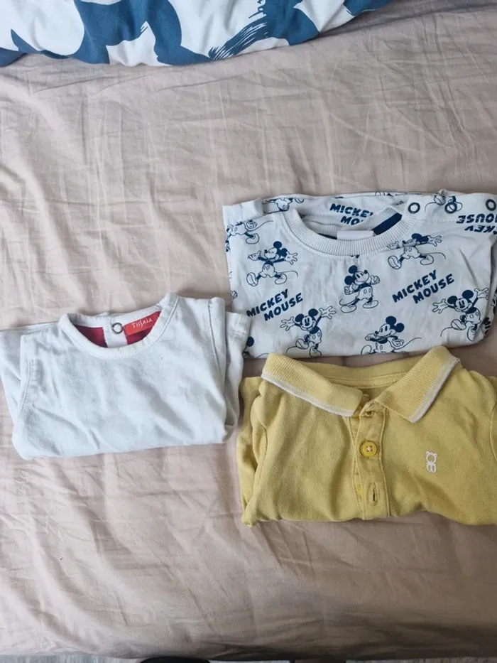 Lot t-shirts manches courtes 1 mois