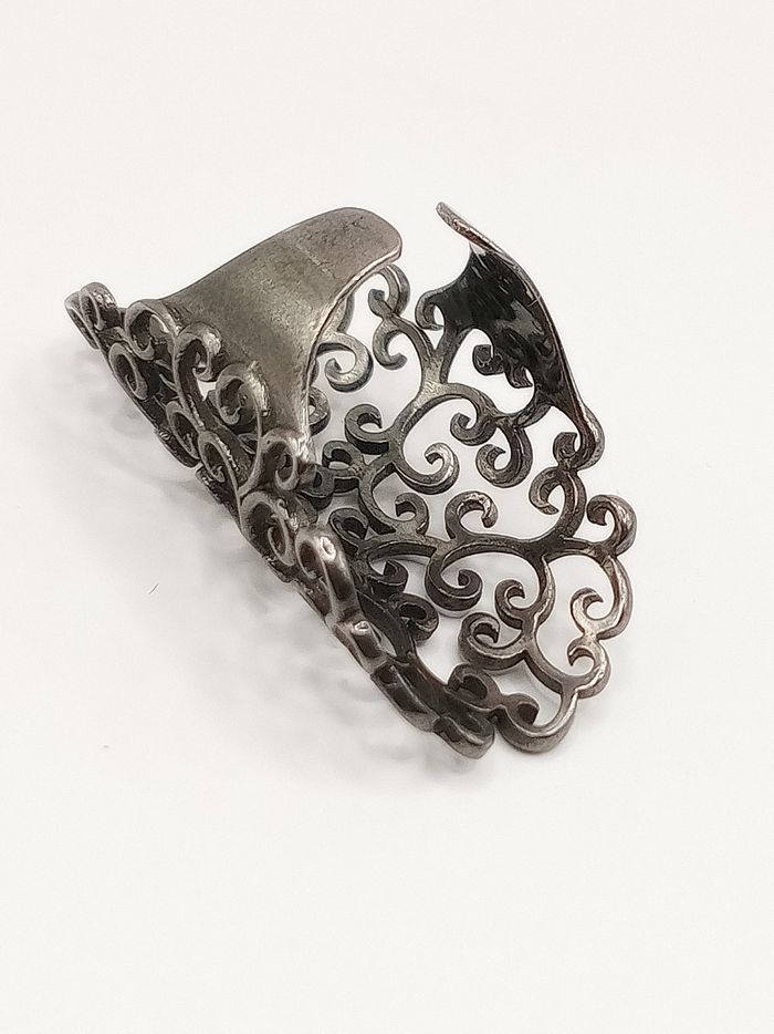 Anello donna argento 925 traforato effetto filigrana regolabile a partire da misura 12 - photo numéro 3